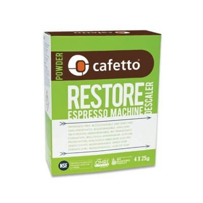 Cafetto restore machine descaler - afkalker / afkalning 4 x 25 gr.