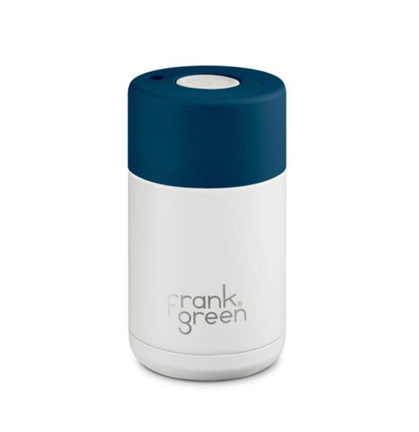 Frank Green To-Go Thermokop & Kaffekrus 295 ml. grå hvid og blå