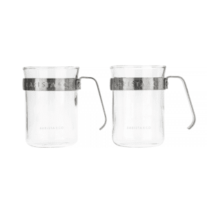 Barista & Co – Kaffeglas med metalramme – Sæt m/2 stk.